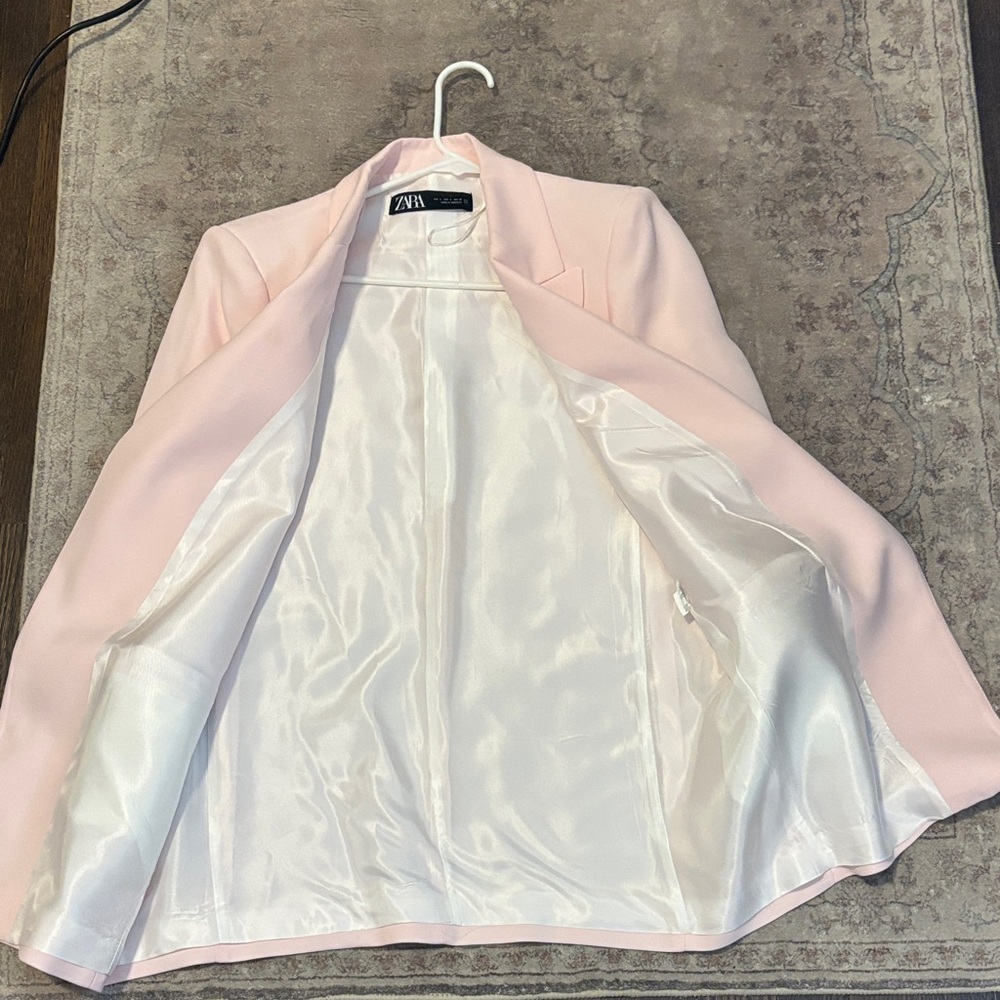Zara Pale Pink Relaxed Tailored Blazer - Picture 5 of 5